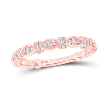 Load image into Gallery viewer, Rose Gold Diamond Eternity Stackable Band Ring - Alternate view 1 from Splendid Jewellery