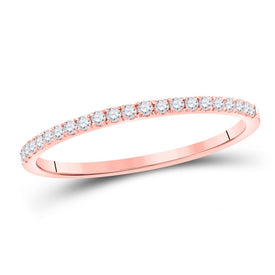 Radiant Rose Gold Diamond Stacking Band: A Dazzling Touch of Elegance - Alternate view 1 from Splendid Jewellery