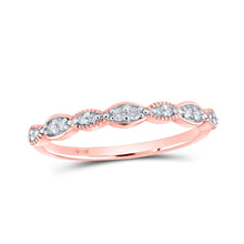 Load image into Gallery viewer, Radiant Rose Gold Diamond Stackable Band - Alternate view 1 from Splendid Jewellery