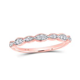 Radiant Rose Gold Diamond Stackable Band - Alternate view 1 from Splendid Jewellery