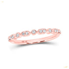 Rose Gold Diamond Sparkle Stackable Band - Alternate view 1 from Splendid Jewellery