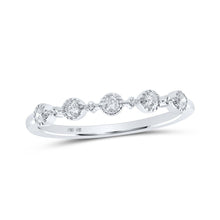 Load image into Gallery viewer, Elegant Diamond Sparkle Stackable Band Top view from the 10Kt White Gold Womens Round Diamond Dot Stackable Band Ring 1 6 Cttwpin218156 collection by Splendid Jewellery