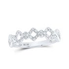 Splendid Jewellery's Diamond Square Stackable Band Ring Top view from the 10Kt White Gold Womens Round Diamond Offset Square Stackable Band Ring 1 6 Cttwpin219058 collection by Splendid Jewellery