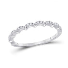 Scalloped Brilliance Diamond Stackable Band Top view from the 10Kt White Gold Womens Round Diamond Scalloped Stackable Band Ring 1 8 Cttwpin280507 collection by Splendid Jewellery