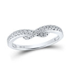 Sparkling Diamond Elegance Stackable Band Top view from the 10Kt White Gold Womens Round Diamond Stackable Band Ring 1 4 Cttwpin289962 collection by Splendid Jewellery