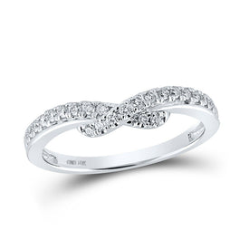 Sparkling Diamond Elegance Stackable Band Top view from the 10Kt White Gold Womens Round Diamond Stackable Band Ring 1 4 Cttwpin289962 collection by Splendid Jewellery