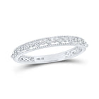 Dazzling Diamond Elegance Stackable Band Top view from the 10Kt White Gold Womens Round Diamond Stackable Band Ring 1 6 Cttwpin210014 collection by Splendid Jewellery