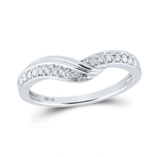 Load image into Gallery viewer, Sparkling Diamond Elegance Stackable Band Top view from the 10Kt White Gold Womens Round Diamond Stackable Band Ring 1 6 Cttwpin289960 collection by Splendid Jewellery