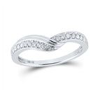 Sparkling Diamond Elegance Stackable Band Top view from the 10Kt White Gold Womens Round Diamond Stackable Band Ring 1 6 Cttwpin289960 collection by Splendid Jewellery