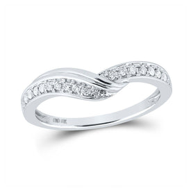 Sparkling Diamond Elegance Stackable Band Top view from the 10Kt White Gold Womens Round Diamond Stackable Band Ring 1 6 Cttwpin289960 collection by Splendid Jewellery