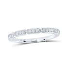 Brilliant Elegance: 10kt White Gold Women's Round Diamond Stackable Band Ring Top view from the 10Kt White Gold Womens Round Diamond Stackable Band Ring 1 8 Cttwpin218147 collection by Splendid Jewellery