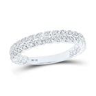 Delicate Diamond Vine Leaf Stackable Band Top view from the 10Kt White Gold Womens Round Diamond Vine Leaf Stackable Band Ring 1 6 Cttwpin210089 collection by Splendid Jewellery