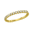 10kt Yellow Gold Diamond Bezel Set Stackable Band Ring product  Top View from Splendid Jewellery