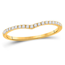 Load image into Gallery viewer, The Radiant Diamond Chevron Stackable Band product  Top View from Splendid Jewellery