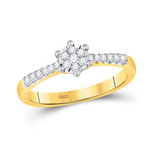 Load image into Gallery viewer, Dazzling Diamond Cluster Stackable Band Ring product  Top View from Splendid Jewellery