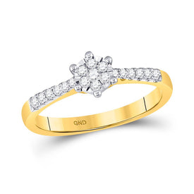 Dazzling Diamond Cluster Stackable Band Ring product  Top View from Splendid Jewellery