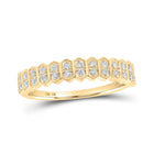 10kt Yellow Gold Diamond Stacking Band: A Timeless Sparkle - Top View