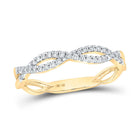 Radiant Twist Diamond Stackable Band Ring - Top View