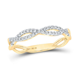 Radiant Twist Diamond Stackable Band Ring - Top View