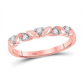 Radiant Rose Gold Diamond Stackable Band: A Dazzling Symphony of Elegance - Top View