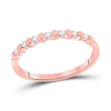 Load image into Gallery viewer, Rose Gold Diamond Brilliance Stackable Band Ring - Top View