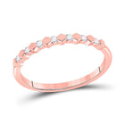 Rose Gold Diamond Brilliance Stackable Band Ring - Top View