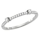 Radiant Brilliance Diamond Stackable Band Ring - Top View