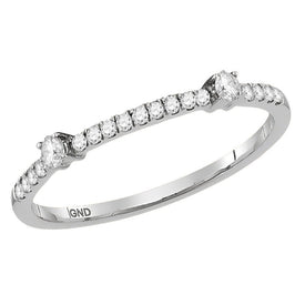 Radiant Brilliance Diamond Stackable Band Ring - Top View