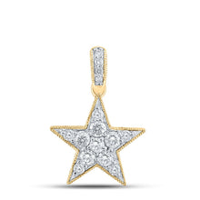 Load image into Gallery viewer, Celestial Brilliance Diamond Star Pendant - Top View