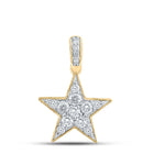 Celestial Brilliance Diamond Star Pendant - Top View