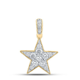 Celestial Brilliance Diamond Star Pendant - Top View