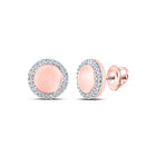 Radiant Rose Gold Diamond Circle Earrings: A Timeless Sparkle - Alternate view 1 from Splendid Jewellery