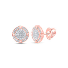 Load image into Gallery viewer, Splendid Jewellery 10kt Rose Gold Womens Round Diamond Circle Earrings 1/4 Cttw: The Eternal Brilliance Earrings - Alternate view 1 from Splendid Jewellery