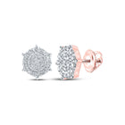 Rose Gold Diamond Cluster Elegance Earrings - Alternate view 1 from Splendid Jewellery
