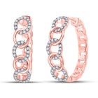 Radiant Rose Gold Diamond Hoop Earrings: A Timeless Treasure - Alternate view 1 from Splendid Jewellery