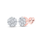 Splendid Jewellery 10kt Rose Gold Diamond Blossom Earrings - Alternate view 1 from Splendid Jewellery