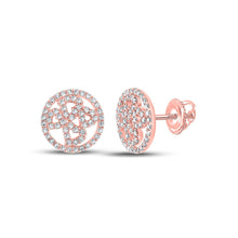 Load image into Gallery viewer, Radiant Romance 10kt Rose Gold Diamond Heart Circle Earrings - Alternate view 1 from Splendid Jewellery