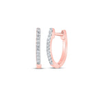 Splendid Jewellery 10kt Rose Gold Diamond Sparkle Hoop Earrings - Alternate view 1 from Splendid Jewellery