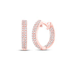 Rose Gold Diamond Brilliance Hoop Earrings - Alternate view 1 from Splendid Jewellery