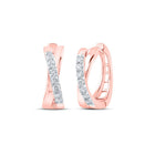 Radiant Rose Gold Diamond Hoop Earrings - Alternate view 1 from Splendid Jewellery