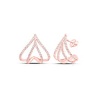 Radiant Rose Gold Diamond Half Hoop Earrings - Alternate view 1 from Splendid Jewellery