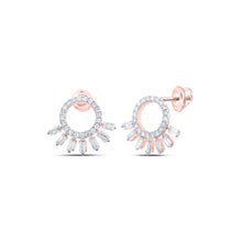 Load image into Gallery viewer, Splendid Jewellery 10kt Rose Gold Diamond Circle Earrings - Alternate view 1 from Splendid Jewellery