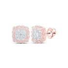 Captivating Rose Gold Square Diamond Earrings - Alternate view 1 from Splendid Jewellery