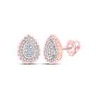 Radiant Rose Gold Diamond Teardrop Earrings - Alternate view 1 from Splendid Jewellery