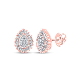 Radiant Rose Gold Diamond Teardrop Earrings - Alternate view 1 from Splendid Jewellery