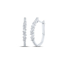 Load image into Gallery viewer, Dazzling Diamond Delight Hoop Earrings - Alternate view 1 from Splendid Jewellery