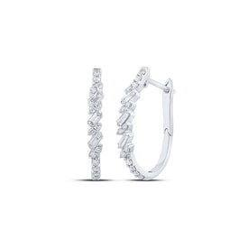 Dazzling Diamond Delight Hoop Earrings - Alternate view 1 from Splendid Jewellery