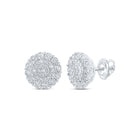 Radiant Circle of Diamonds: 10kt White Gold Womens Round Diamond Earrings 1/3 Cttw Top view from the 10Kt White Gold Womens Round Diamond Circle Earrings 1 3 Cttwpin213573 collection by Splendid Jewellery