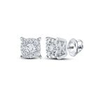 Dazzling Brilliance: 10kt White Gold Womens Round Diamond Cluster Earrings 1/2 Cttw Top view from the 10Kt White Gold Womens Round Diamond Cluster Earrings 1 2 Cttwpin289378 collection by Splendid Jewellery