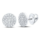Dazzling Brilliance: 10kt White Gold Womens Round Diamond Cluster Earrings 1/4 Cttw Top view from the 10Kt White Gold Womens Round Diamond Cluster Earrings 1 4 Cttwpin289821 collection by Splendid Jewellery